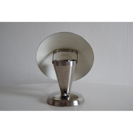 Vintage chromen en plastic tafellamp, Tsjecho-Slowakije 1930