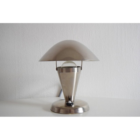 Image 1 of Vintage chromen en plastic tafellamp, Tsjecho-Slowakije 1930