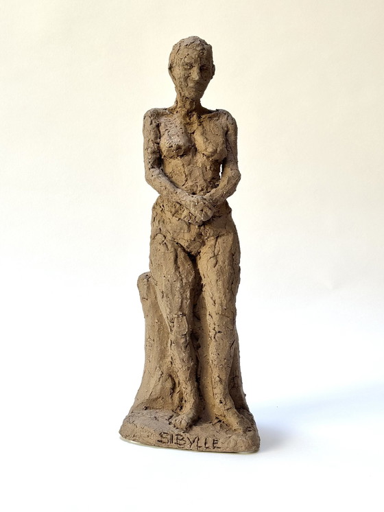 Image 1 of Terracotta sculptuur - Sibylle - Yolande Ide (1931)