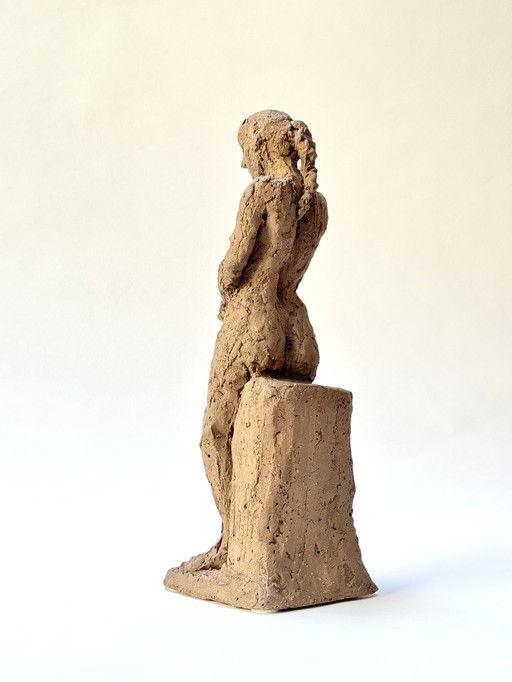 Terracotta sculptuur - Sibylle - Yolande Ide (1931)