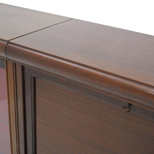 Vintage modulaire buffetkast in mahonie gefineerd hout voor Md, Frankrijk 1970