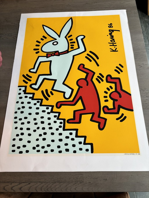 Keith Haring zeefdruk