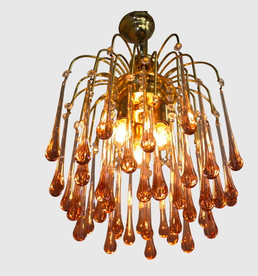 Murano Glaspegel  Kroonluchter Hollywood Regency