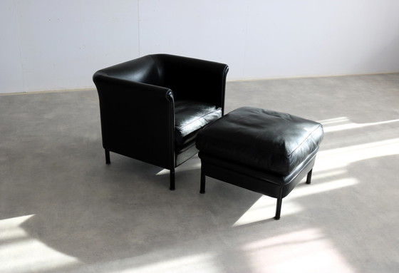 Image 1 of Vintage Fauteuil + Hocker, Moroso