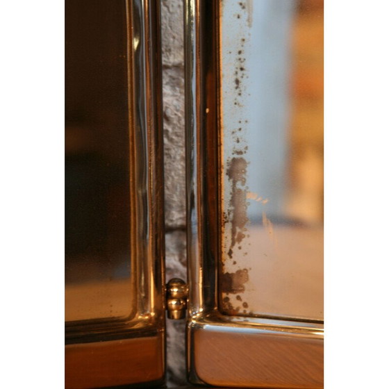 Image 1 of Vintage vouwspiegel van dik staal, Polen 1930