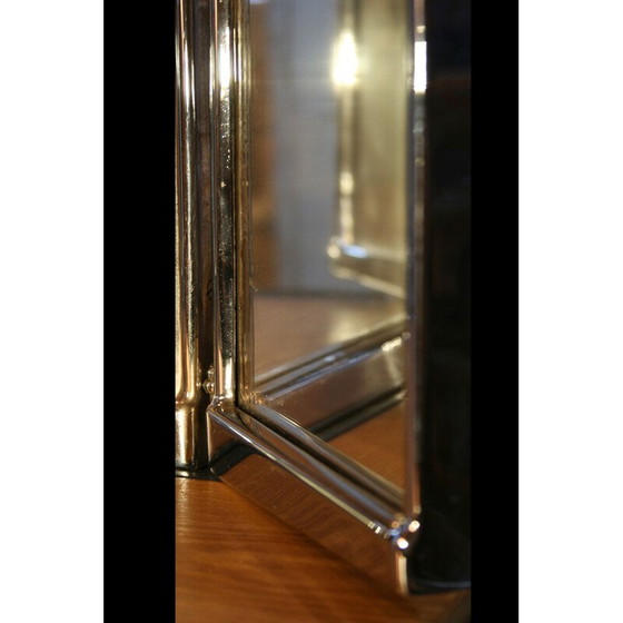 Image 1 of Vintage vouwspiegel van dik staal, Polen 1930