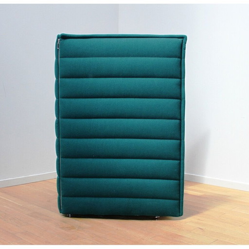 Vintage fauteuils in verchroomd metaal en blauwe stof van Ronan en Erwan Bouroullec voor Vitra