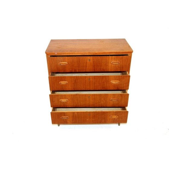 Image 1 of Vintage ladekast van teak en beuken, Zweden 1950