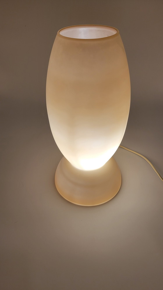 Image 1 of Trait D'Union Geblazen Glazen Glazen Mond Lamp