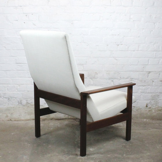 Image 1 of Scandinavische fauteuil en voetenbank door Yngve Ektröm voor Pastoe 1960S