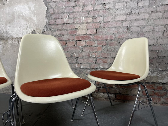 Image 1 of 4x Vitra Herman Miller DSS stoel van glasvezel door Charles & Ray Eames