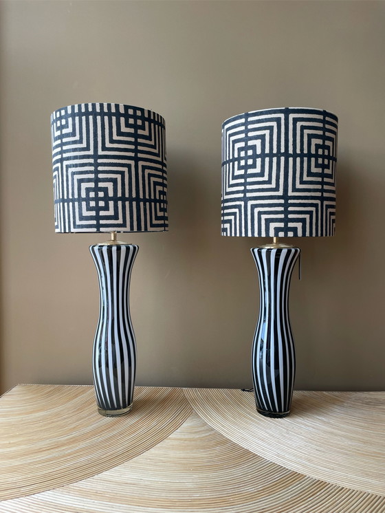 Image 1 of 2x vintage zebralamp