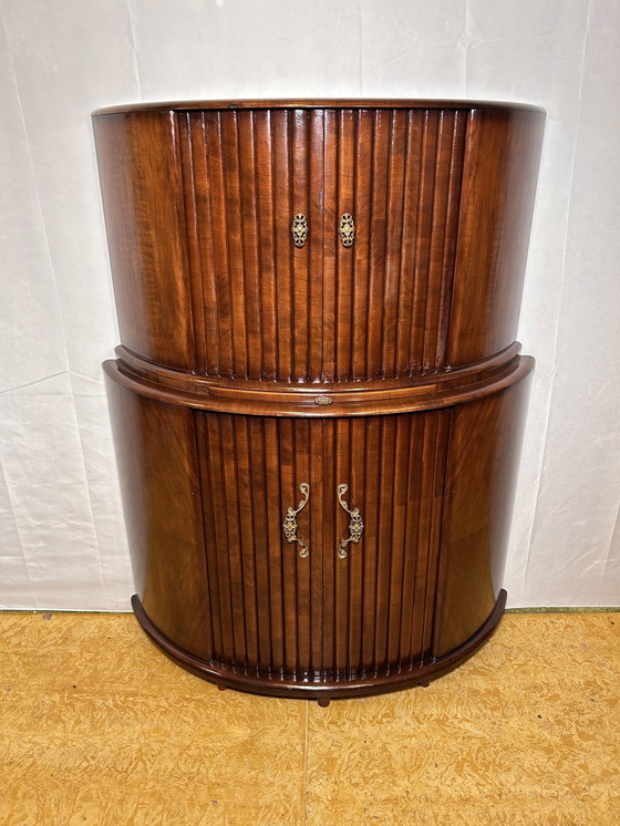 Image 1 of Art Deco Brocante Vintage Halfronde Cocktail Bar (1920S-1930S)