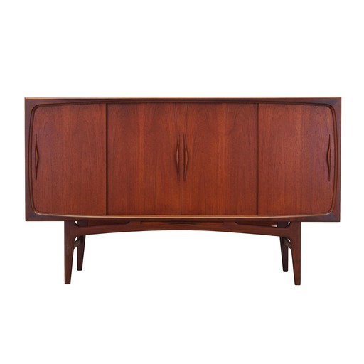 Teakhouten highboard, Deens ontwerp, 1970S, Productie: Denemarken