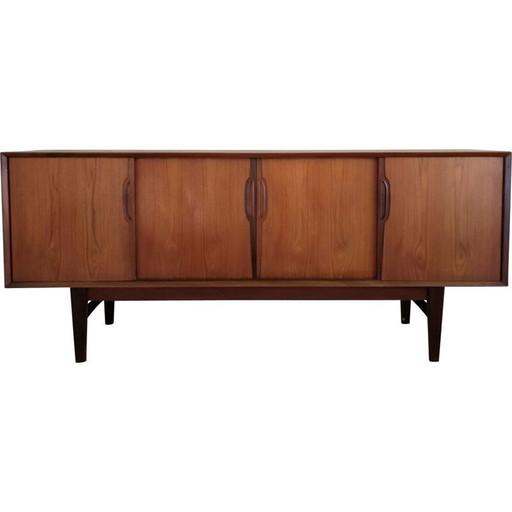 Vintage teakhouten dressoir met 2 schuifdeuren, 1960