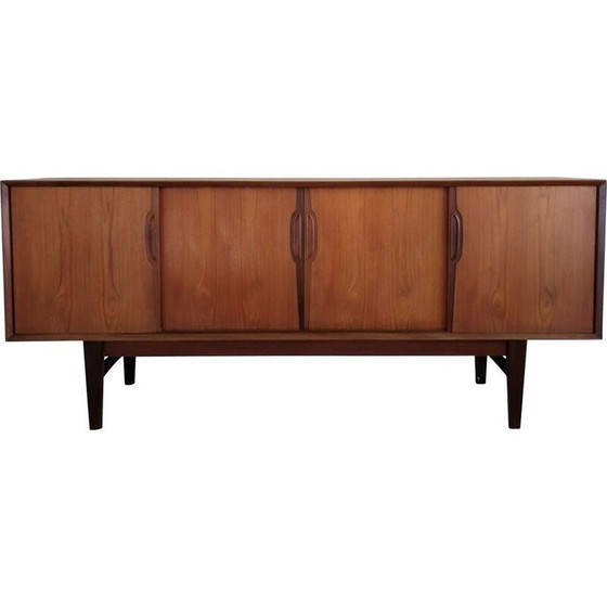 Image 1 of Vintage teakhouten dressoir met 2 schuifdeuren, 1960