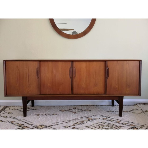 Image 1 of Vintage teakhouten dressoir met 2 schuifdeuren, 1960