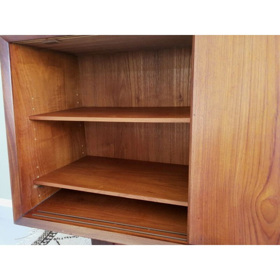 Image 1 of Vintage teakhouten dressoir met 2 schuifdeuren, 1960