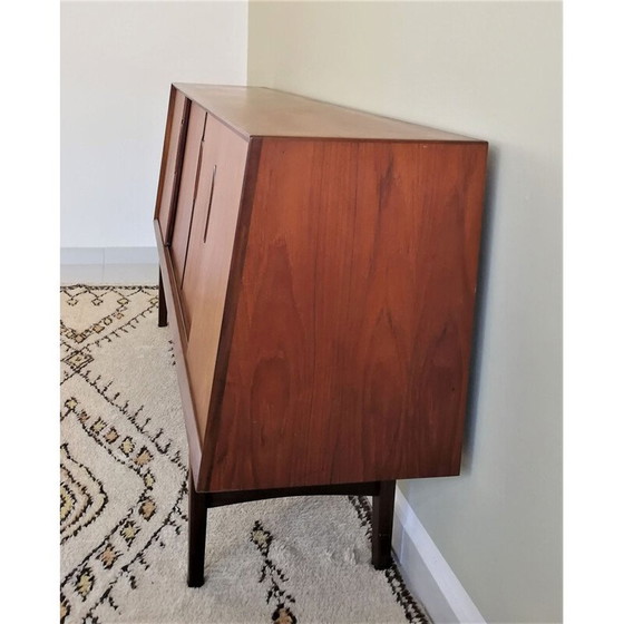 Image 1 of Vintage teakhouten dressoir met 2 schuifdeuren, 1960