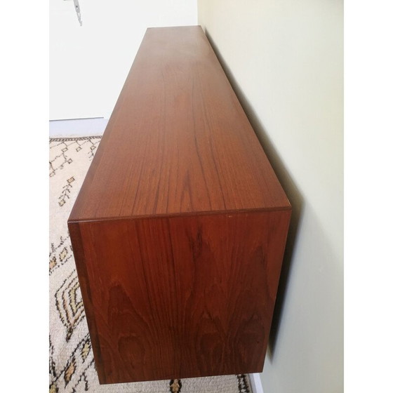 Image 1 of Vintage teakhouten dressoir met 2 schuifdeuren, 1960