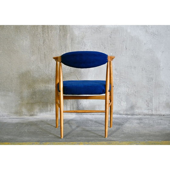 Image 1 of Set van 6 Scandinavische vintage berkenhouten stoelen, 1960