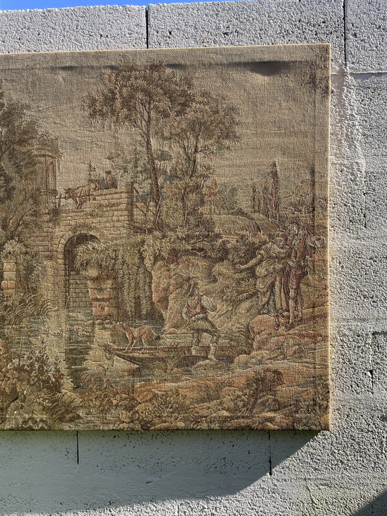 Image 1 of Panoramisch Frans wandtapijt Begin 20e eeuw