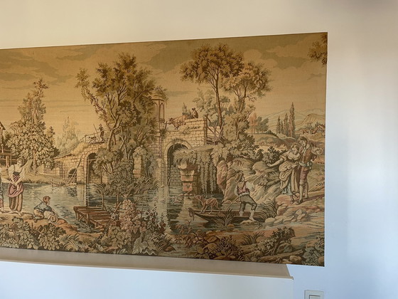Image 1 of Panoramisch Frans wandtapijt Begin 20e eeuw