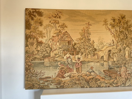 Image 1 of Panoramisch Frans wandtapijt Begin 20e eeuw