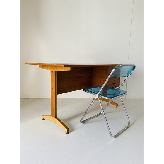 Image 1 of Italiaans vintage bureau van teak en kersenhout, jaren 1960