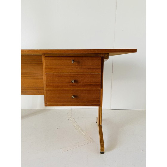 Image 1 of Italiaans vintage bureau van teak en kersenhout, jaren 1960