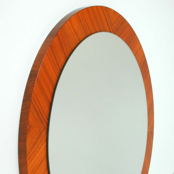 Image 1 of Vintage Midcentury Scandinavische Teakhouten Wandspiegel