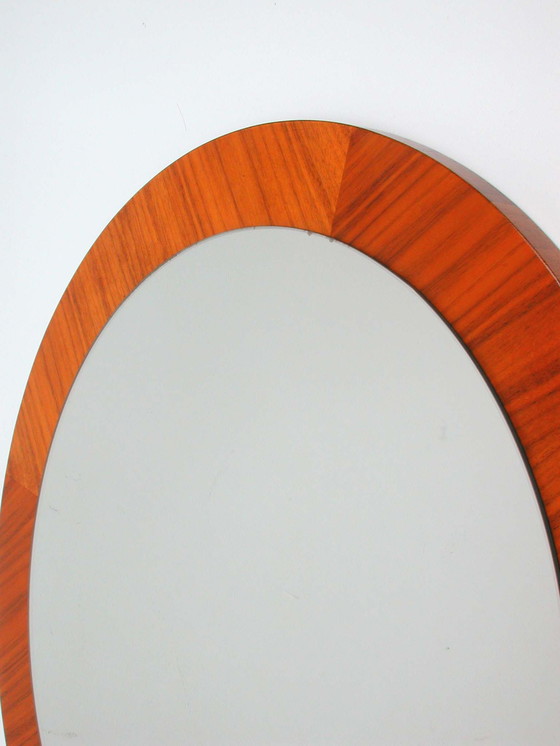 Image 1 of Vintage Midcentury Scandinavische Teakhouten Wandspiegel