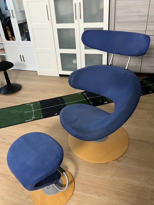 Stokke Peel Met Hocker Blauw