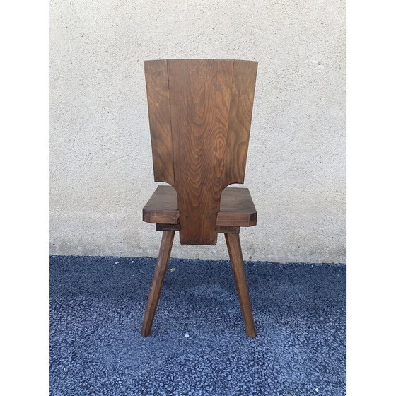 Image 1 of Paar vintage massief eiken chaletstoelen, 1960