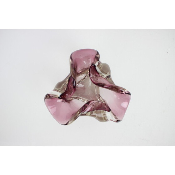 Image 1 of Vintage glazen asbak van Josef Hospodka voor Chribska Glassworks, Tsjecho-Slowakije 1960