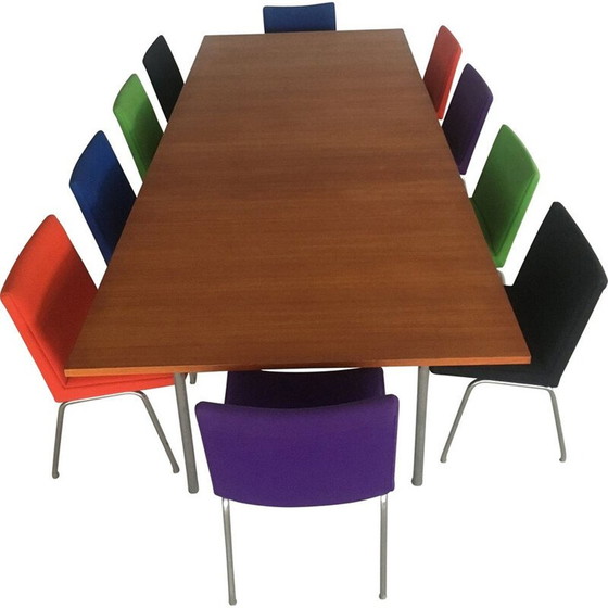 Image 1 of Paar vintage teakhouten eetsets van Hans Wegner voor Andreas Tuck en Ap Stolen, Denemarken