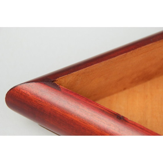 Image 1 of Vintage Art Deco teakhouten dekseldoos, jaren 1920-1930