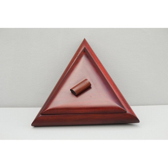 Image 1 of Vintage Art Deco teakhouten dekseldoos, jaren 1920-1930