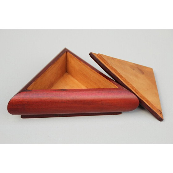 Image 1 of Vintage Art Deco teakhouten dekseldoos, jaren 1920-1930