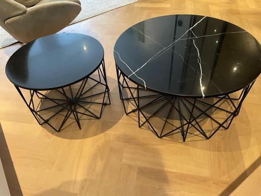 2x Bolia salontafel set wart Marmer