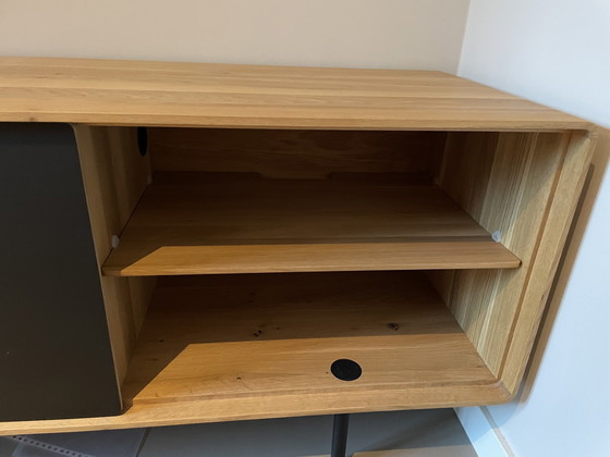 Image 1 of Gazzda Fina Dressoir/Tv-Meubel In Naturel Eikenhout En Zwart