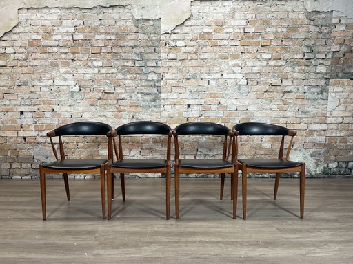 4x Broderna Andersen Vintage Rosewood and Skai Chairs