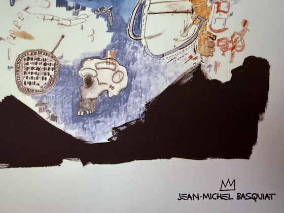 Image 1 of Jean-Michel Basquiat: Lithografie Gesigneerd En Genummerd. 