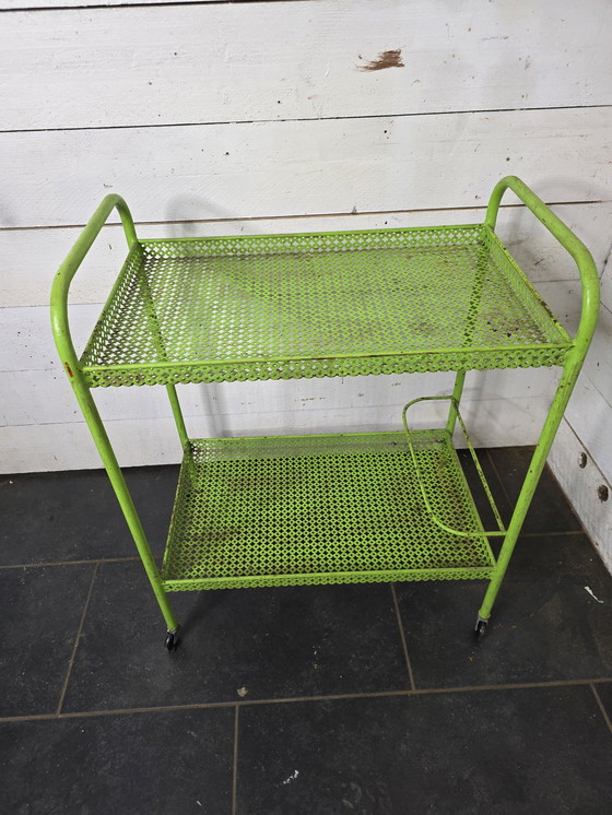 Image 1 of Mathieu Matégot trolley op wielen