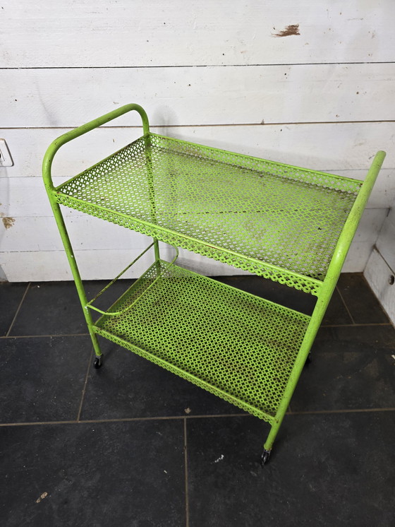 Image 1 of Mathieu Matégot trolley op wielen