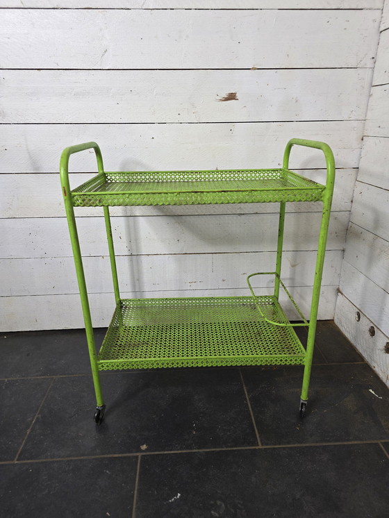 Image 1 of Mathieu Matégot trolley op wielen