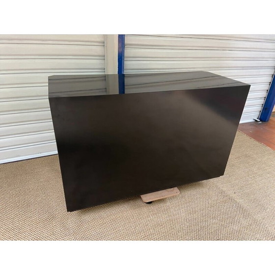 Image 1 of Vintage zwart gelakt houten dressoir van Pierre Cardin, 1970