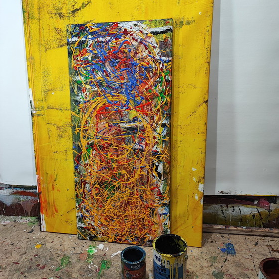 Image 1 of Xxl Kunstschilderij Kunstontwerp Acryl Op Canvas