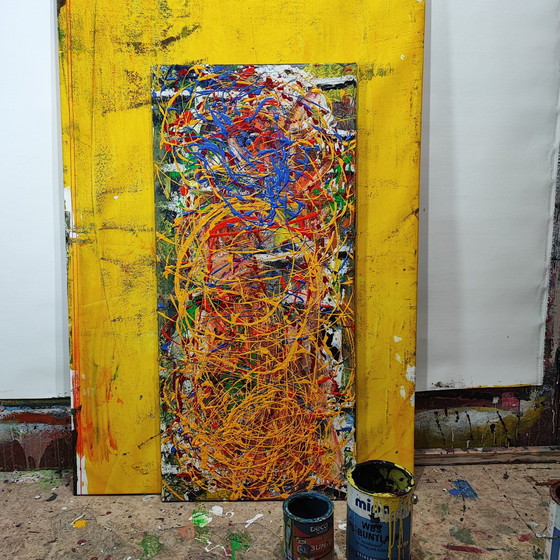 Image 1 of Xxl Kunstschilderij Kunstontwerp Acryl Op Canvas