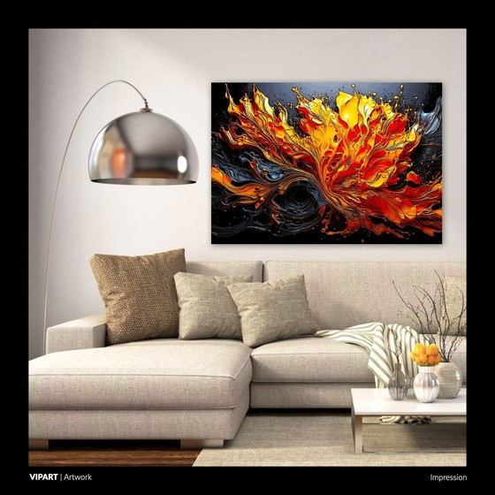 Image 1 of Vipart Abstract Artwork | Spatvol Oranje